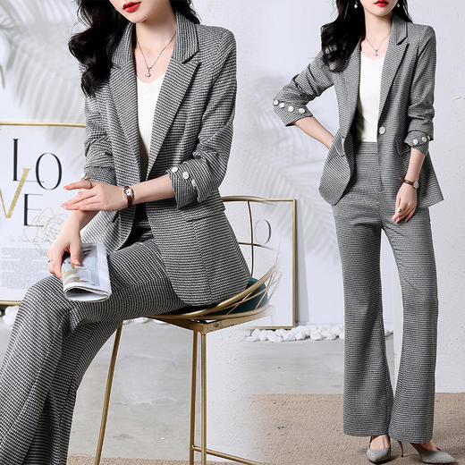 HR WG72159西装套装休闲时尚气质两件套早秋装 商品图1