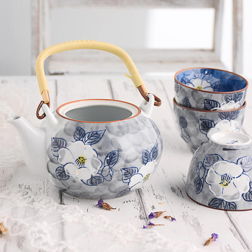 【日本进口】波佐见烧 山茶花陶瓷茶具套装礼盒 商品图3