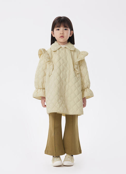 JNBY   22年秋款  复古花苞袖中长款羽绒服  1M9C11900 商品图8