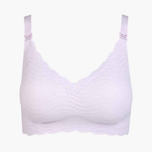 都市丽人快乐妈咪孕哺无尺码内衣蕾丝薄3/4杯孕哺文胸三排扣无钢圈LB2CR3 商品图3