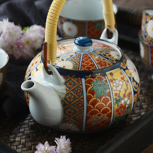 【日本进口】波佐见烧 金彩古伊万里-提梁茶具礼盒套装 商品图5