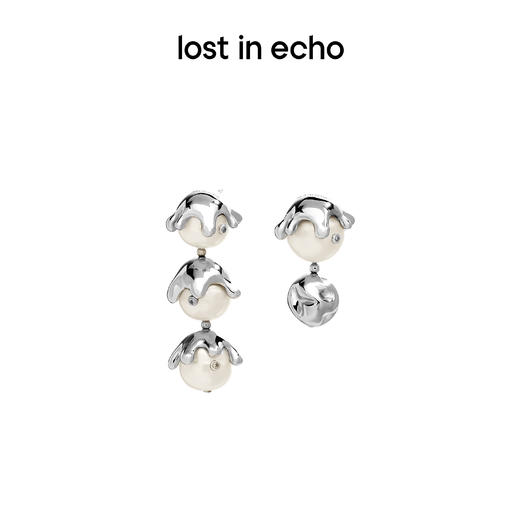 lost in echo 设计师原创 模仿游戏系列水滴不对称耳环 商品图0