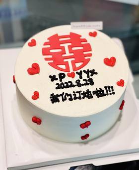 6-10寸 双喜婚庆蛋糕