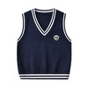 龙之涵 车章V领背心 学院  时尚 针织背心 商品缩略图1