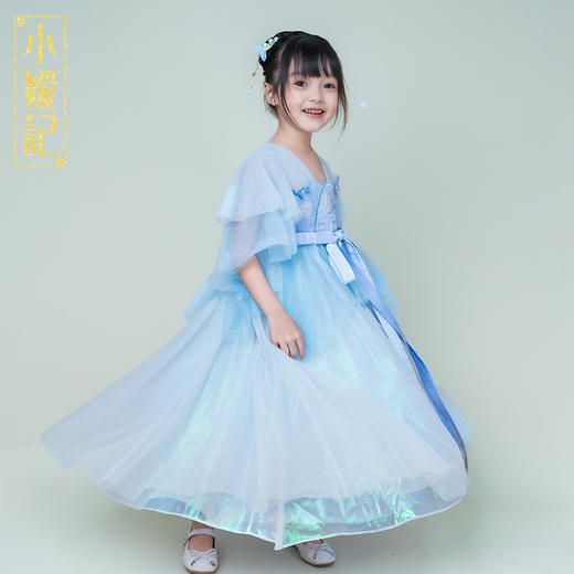 小嫒記 汉服女童秋季儿童汉服超仙中国风高定秀款连衣裙-碧落襦裙 商品图3