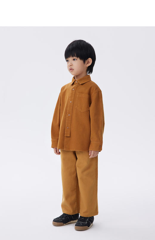 JNBY  22年秋款  时尚拼接牛仔长袖衬衣  1M9211500 商品图4