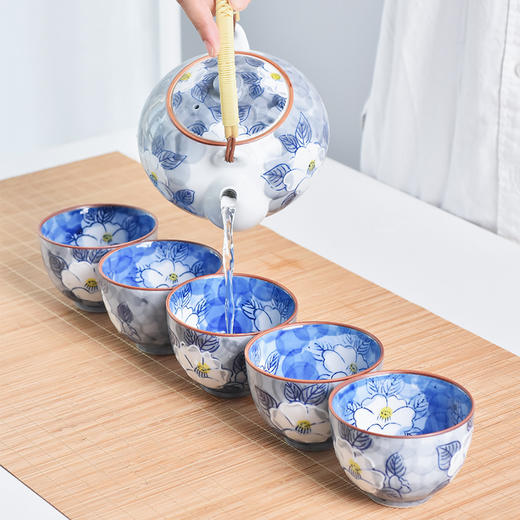 【日本进口】波佐见烧 山茶花陶瓷茶具套装礼盒 商品图5