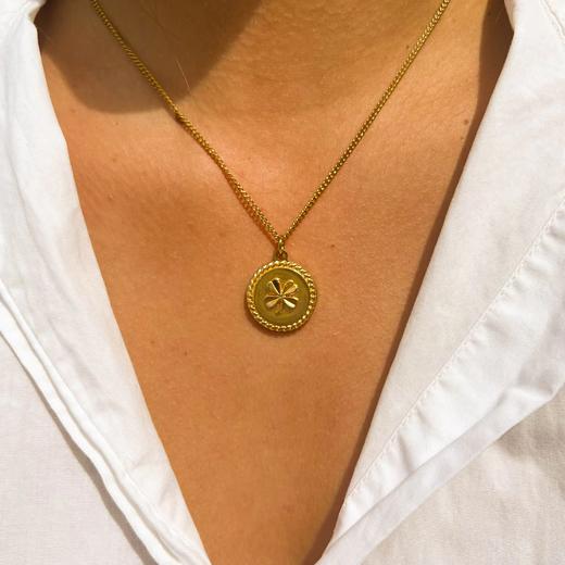 订购6周到｜Gigi Paris-Chanel-小四叶草 中古纽扣 项链［法国设计师］ 商品图6