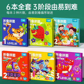 【6本全套 由易到难进阶】儿童三合一磁力进阶拼图牛奶白卡材质安全放心幼儿园礼物早 教玩具