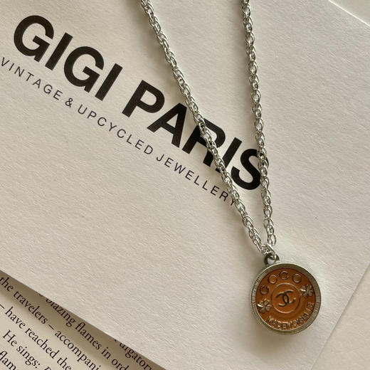 北京仓｜Gigi Paris-双C logo-Mademoiselle 中古纽扣 项链［法国设计师］ 商品图2
