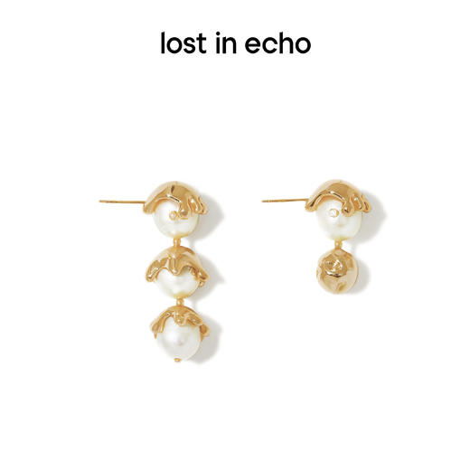 lost in echo 设计师原创 模仿游戏系列水滴不对称耳环 商品图3