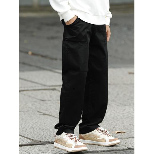 gxg.jeans男装休闲裤男潮流字母刺绣青年直筒基础黑色长裤JC102012H 商品图1