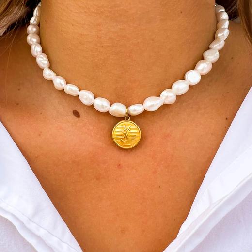 在途4周到｜Gigi Paris-YSL-珍珠 中古纽扣 项链［法国设计师］ 商品图6