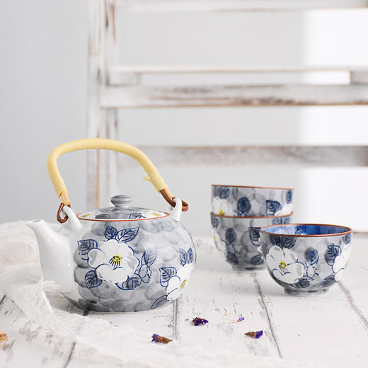 【日本进口】波佐见烧 山茶花陶瓷茶具套装礼盒 商品图1