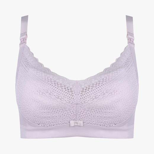 都市丽人快乐妈咪孕哺C杯内衣蕾丝超薄3/4杯孕哺文胸四排扣无钢圈LB2CR1 商品图4