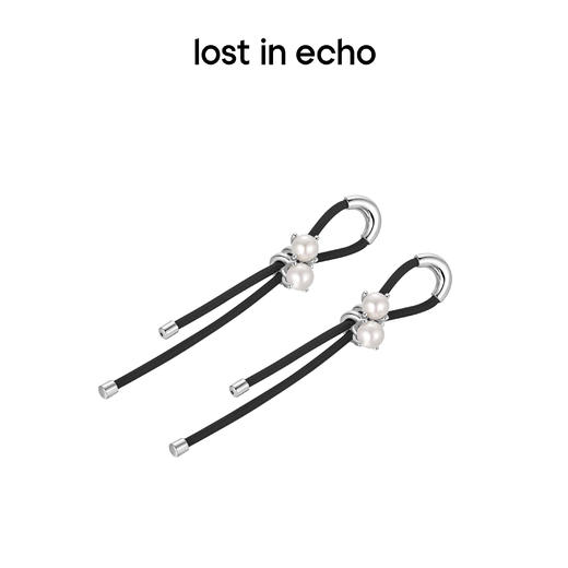 lost in echo 小众设计感彩色弹力绳珍珠耳环925银针 商品图3