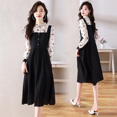 时尚气质假两件，中长款连衣裙HR-SLYY3355 商品图2