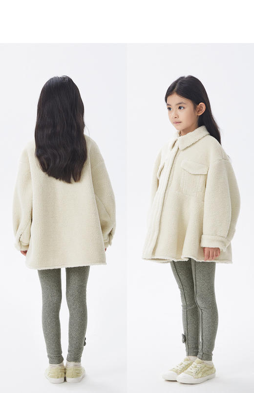 JNBY  22年秋款  宽松翻领仿皮草外套 1M9A11800 商品图6