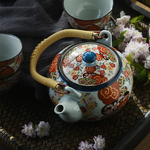 【日本进口】波佐见烧 锦平安樱花-茶具礼盒套装 商品图1