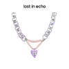 lost in echo 小众设计感色彩珐琅串珠拼接爱心项链锁骨链男女 商品缩略图1