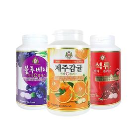 韩国济州岛皇冠VC 维生素C咀嚼片 柑橘味/蓝莓味500g