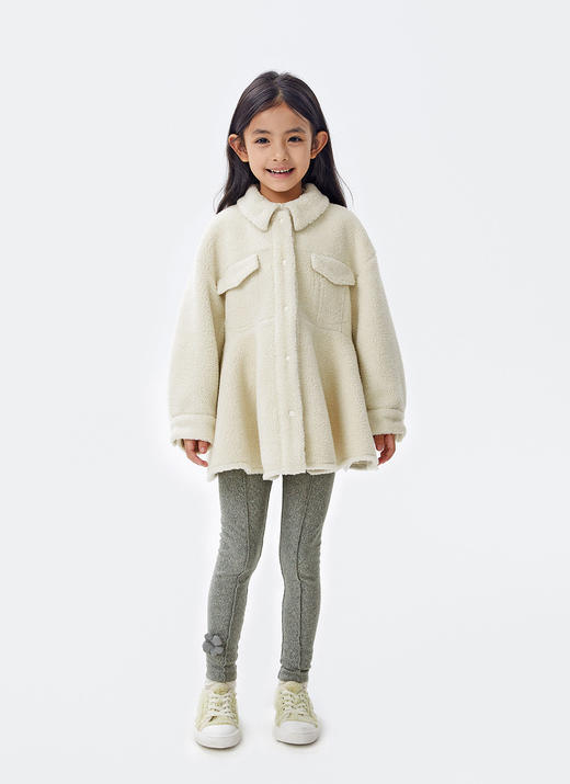 JNBY  22年秋款  宽松翻领仿皮草外套 1M9A11800 商品图7