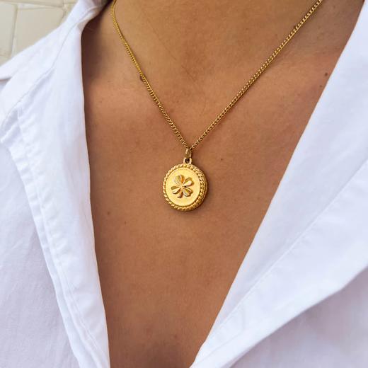 订购6周到｜Gigi Paris-Chanel-小四叶草 中古纽扣 项链［法国设计师］ 商品图0