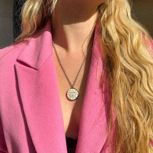 北京仓｜Gigi Paris-Chanel-白色 中古纽扣 项链［法国设计师］ 商品图4