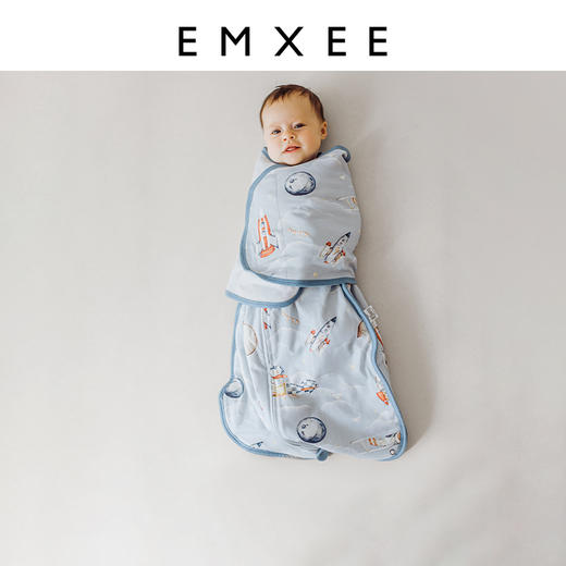 【宝宝安睡】嫚熙太空畅想婴儿防惊跳睡袋恒温襁褓投降式睡袋秋冬款 商品图5