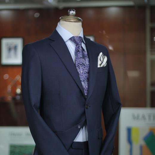 男士全毛款单排两粒扣平驳领西装套装 两色可选 商品图11