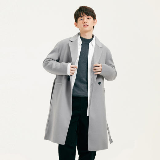 gxgjeans男装秋冬毛呢大衣男长款潮流气质外套 商品图1