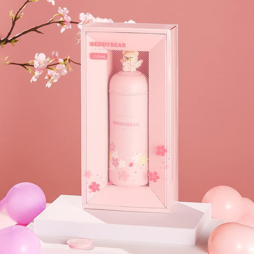 杯具熊成人保温杯350毫升 樱花物语 BJX-10 商品图0