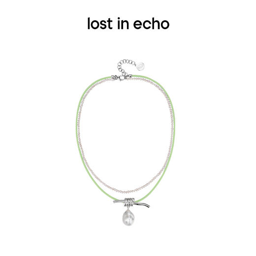 [捡漏价]lost in echo 原创设计师品牌 小众设计感弹力捆绳结双层珍珠项链 商品图3