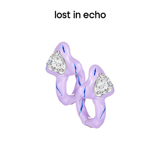 [捡漏价]lost in echo 小众设计感色彩爱心珐琅耳环 商品图0