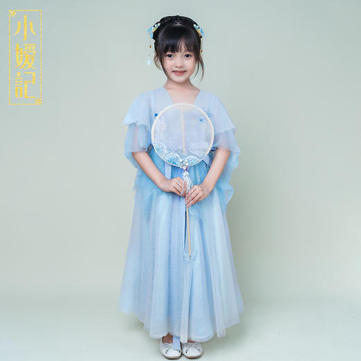 小嫒記 汉服女童秋季儿童汉服超仙中国风高定秀款连衣裙-碧落襦裙 商品图2