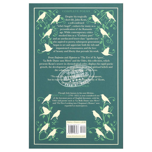 【中商原版】ALMA伟大诗歌系列 约翰 济慈诗歌全集 英文原版 Great Poets Series Complete Poems John Keats 商品图1