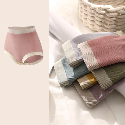 黛唯梵新款高腰女士纯棉内裤收腹提臀加大码胖MM石墨烯纯棉裆性感三角裤 商品图2