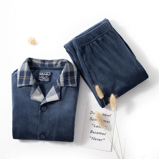 【天鹅绒暖融融】（清仓款，不退换）SCHIESSER  舒雅儿童睡衣 天鹅绒男童家居服秋冬珊瑚绒套装3B/19113H 商品图1