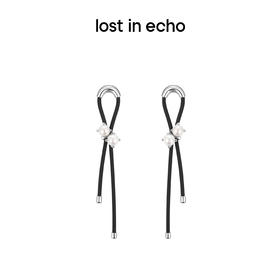 lost in echo 小众设计感彩色弹力绳珍珠耳环925银针