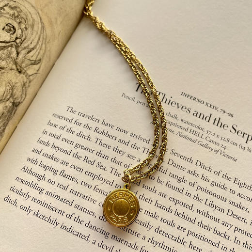 北京仓｜Gigi Paris-Hermes-中古纽扣 项链［法国设计师］ 商品图5