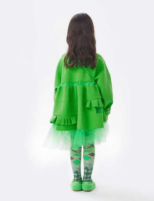 JNBY   22年秋款  经典网纱拼接圆领长袖连衣裙  1M9G10780 商品图4