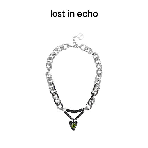lost in echo 小众设计感色彩珐琅串珠拼接爱心项链锁骨链男女 商品图2