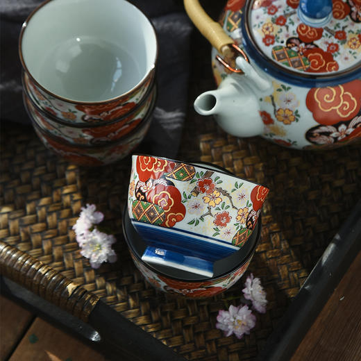 【日本进口】波佐见烧 锦平安樱花-茶具礼盒套装 商品图5