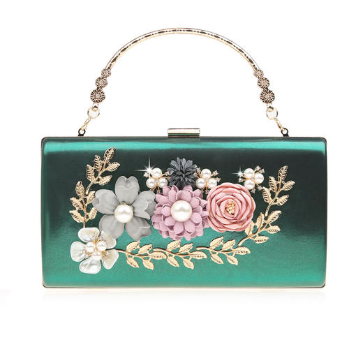 SHJM-12068新跨境手提优雅花朵包实用可爱手抓包PU女包手拿包放大手机12068 商品图3