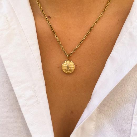 在途4周到｜Gigi Paris-YSL-中古纽扣 项链（金色）［法国设计师］ 商品图2