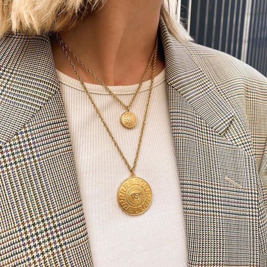 在途4周到｜Gigi Paris-YSL-中古纽扣 项链（金色）［法国设计师］ 商品图5
