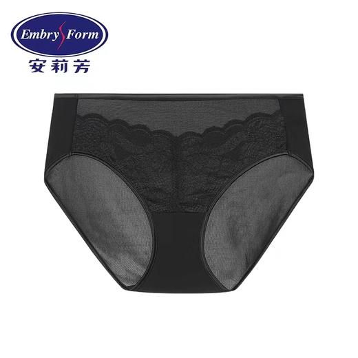 安莉芳冰丝薄款纯棉底裆内裤女士性感蕾丝中腰三角裤E300516 商品图1