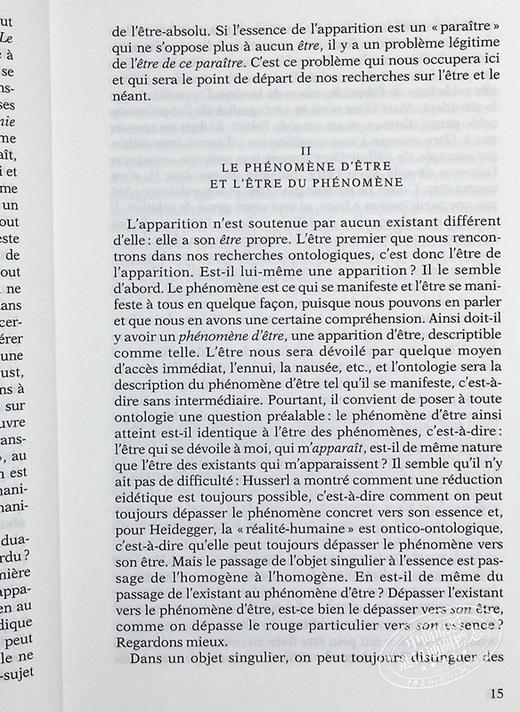 【中商原版】【法国法文版】萨特：存在与虚无 法文原版 L’être et le néant Jean-Paul Sartre 哲学 商品图4