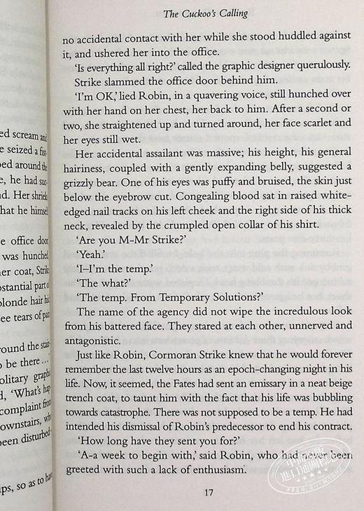 【中商原版】神探斯特莱克1 布谷鸟的呼唤 英文原版 The Cuckoo s Calling Cormoran Strike Robert Galbraith JK 罗琳 Rowling 商品图7