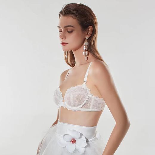 安莉芳法式半杯薄款蕾丝文胸女士性感单层围大胸显小内衣EB00514 商品图2